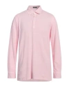 Rossopuro Man Polo Shirt Light Pink Size 6 Cotton