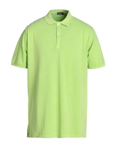 Rossopuro Man Polo Shirt Lime Green Size 8 Cotton