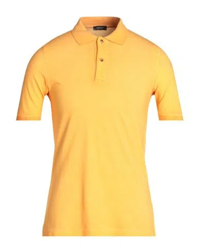 Rossopuro Man Polo Shirt Mandarin Size 8 Cotton