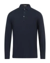 Rossopuro Man Polo Shirt Midnight Blue Size 8 Cotton