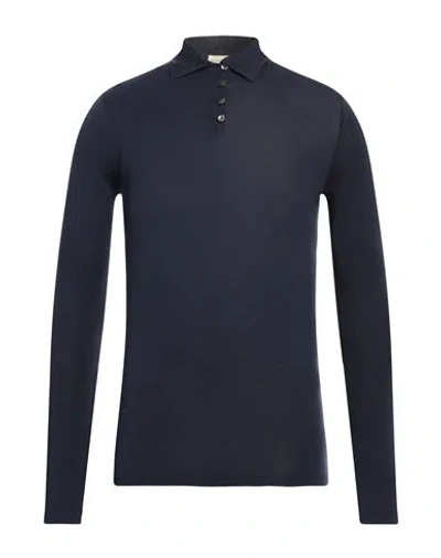 Rossopuro Man Polo Shirt Midnight Blue Size S Modacrylic, Elastane