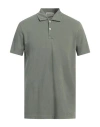 Rossopuro Man Polo Shirt Military Green Size 5 Cotton