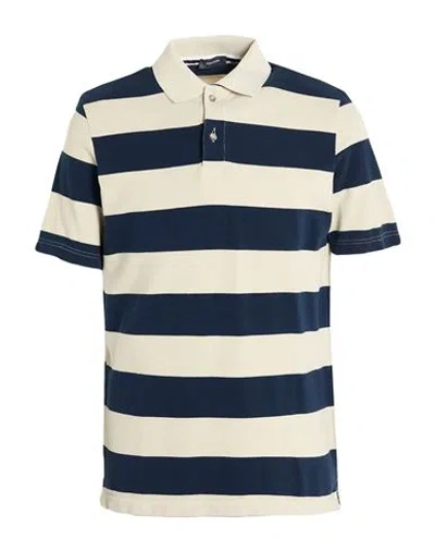 Rossopuro Man Polo Shirt Navy Size 3 Cotton In Blue