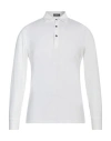 Rossopuro Man Polo Shirt Off White Size 3 Cotton, Elastane