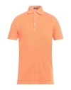 Rossopuro Man Polo Shirt Orange Size 3 Cotton