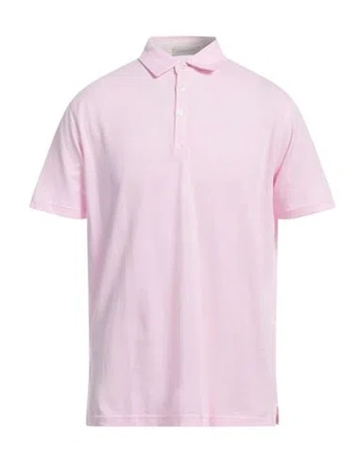 Rossopuro Man Polo Shirt Pink Size 7 Cotton