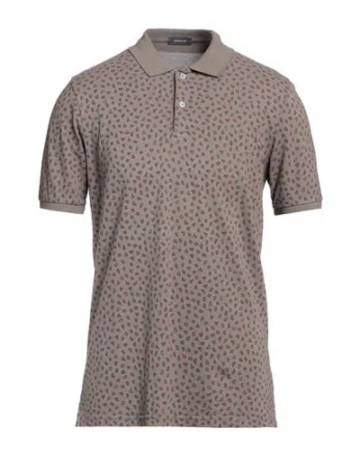 Rossopuro Man Polo Shirt Dove Grey Size 6 Cotton