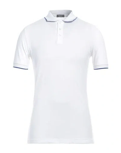 Rossopuro Man Polo Shirt White Size 8 Cotton