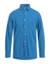 Rossopuro Man Shirt Bright Blue Size 6 Cotton