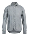Rossopuro Man Shirt Grey Size 15 Linen