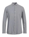Rossopuro Man Shirt Grey Size 6 Cotton In Grey