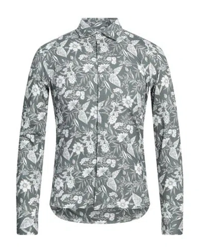 Rossopuro Man Shirt Lead Size 15 ½ Cotton In Grey