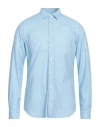 Rossopuro Man Shirt Light Blue Size M Cotton In Blue