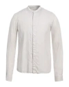 Rossopuro Man Shirt Light Grey Size 15 ¾ Linen
