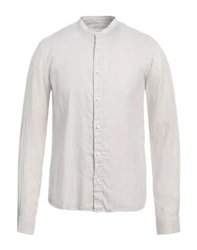 Rossopuro Man Shirt Light Grey Size 15 ¾ Linen