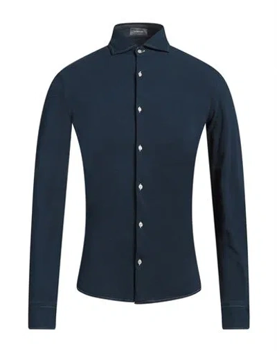 Rossopuro Man Shirt Midnight Blue Size 15 ½ Cotton