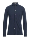 Rossopuro Man Shirt Midnight Blue Size 4 Cotton