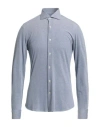 Rossopuro Man Shirt Navy Size 15 ¾ Cotton In Navy Blue