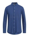 Rossopuro Man Shirt Navy Size 5 Cotton