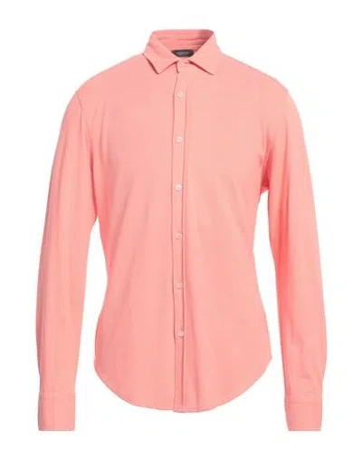 Rossopuro Man Shirt Salmon Pink Size 3 Cotton