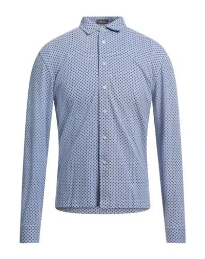 Rossopuro Man Shirt Sky Blue Size 7 Cotton