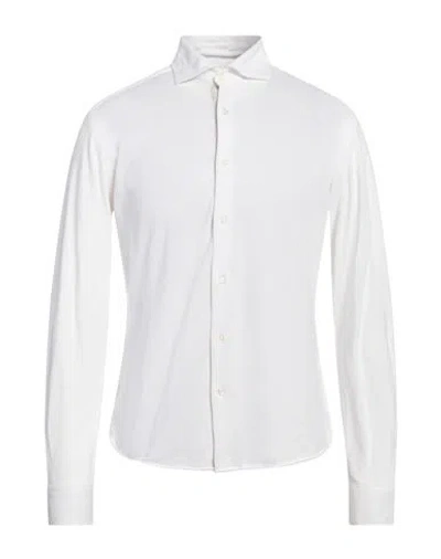 Rossopuro Man Shirt White Size 15 ¾ Cotton, Linen