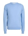 Rossopuro Man Sweater Azure Size 4 Cotton In Blue