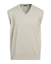 Rossopuro Man Sweater Beige Size 7 Cotton In Beige