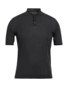 Rossopuro Man Sweater Black Size 4 Cotton