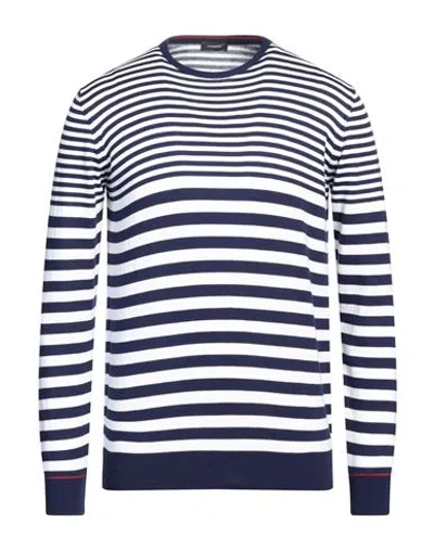 Rossopuro Man Sweater Blue Size 4 Cotton