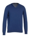 Rossopuro Man Sweater Blue Size 4 Cotton