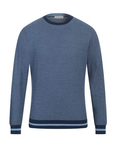 Rossopuro Man Sweater Blue Size 4 Cotton