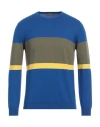Rossopuro Man Sweater Blue Size 4 Cotton In Blue