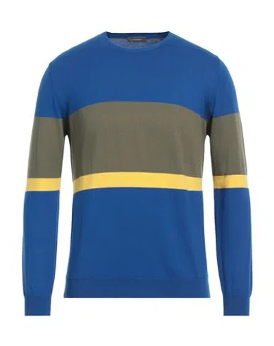 Rossopuro Man Sweater Blue Size 4 Cotton