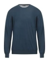 Rossopuro Man Sweater Blue Size 8 Cotton