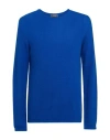 Rossopuro Man Sweater Bright Blue Size 4 Cotton In Blue