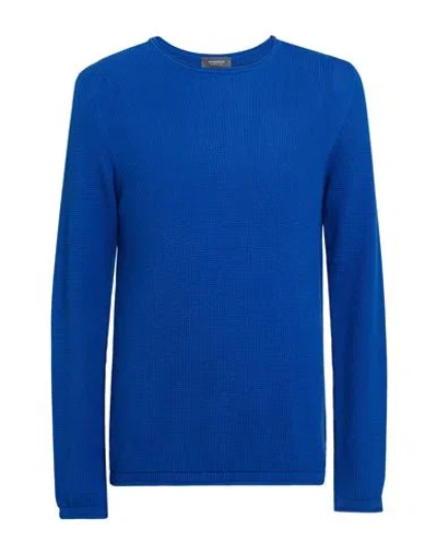 Rossopuro Man Sweater Bright Blue Size 4 Cotton