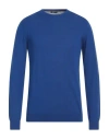 Rossopuro Man Sweater Bright Blue Size 4 Cotton