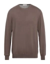 Rossopuro Man Sweater Brown Size 6 Cotton