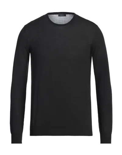 Rossopuro Man Sweater Charcoal Size 4 Cotton In Gray