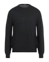 Rossopuro Man Sweater Charcoal Size 7 Cotton In Grey