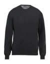 Rossopuro Man Sweater Charcoal Size 8 Cotton In Grey