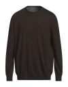 Rossopuro Man Sweater Dark Brown Size 7 Cotton