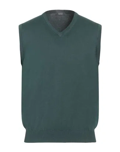 Rossopuro Man Sweater Dark Green Size 3 Cotton