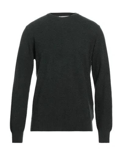 Rossopuro Man Sweater Dark Green Size 7 Wool, Cashmere