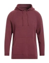 Rossopuro Man Sweater Garnet Size 7 Wool, Cashmere In Red