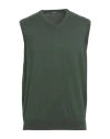 Rossopuro Man Sweater Green Size 8 Cotton In Green
