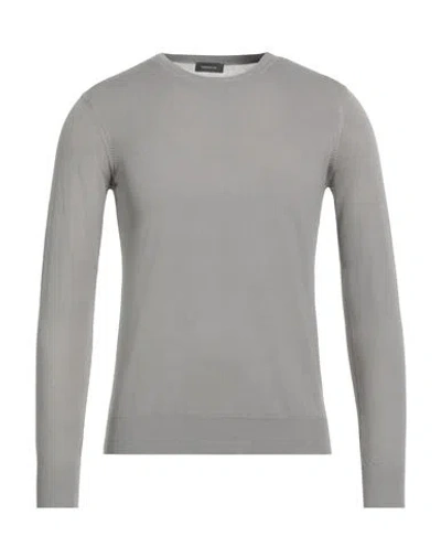 Rossopuro Man Sweater Grey Size 2 Cotton