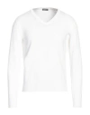 Rossopuro Man Sweater Ivory Size 3 Cotton In White