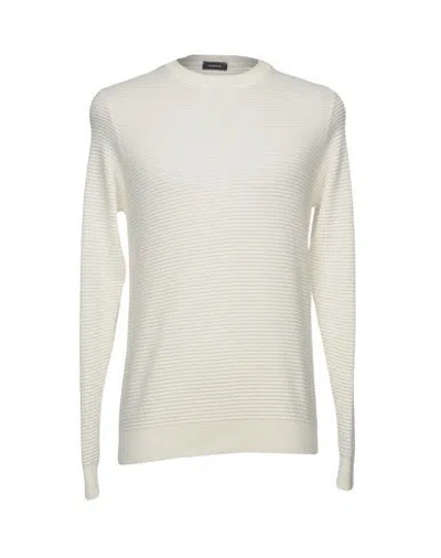 Rossopuro Man Sweater Ivory Size 6 Cotton In White